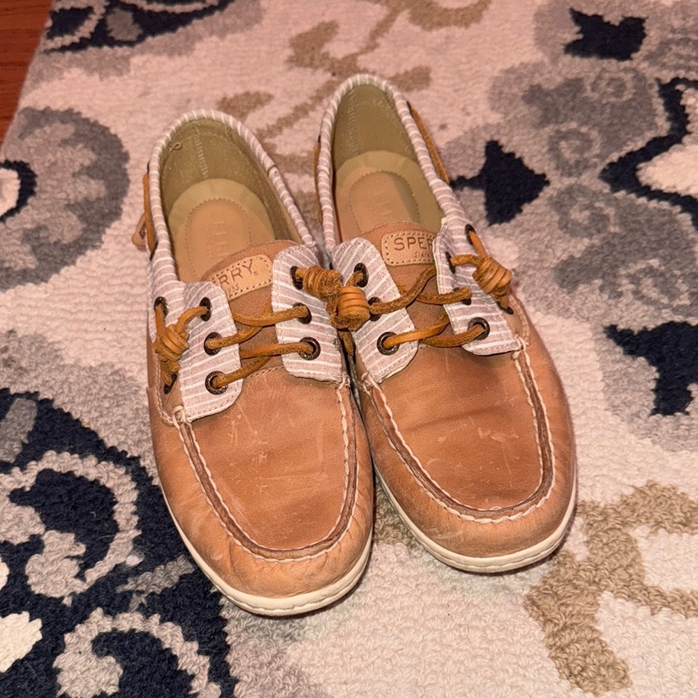 Sperry Womens Tan Boat Shoes